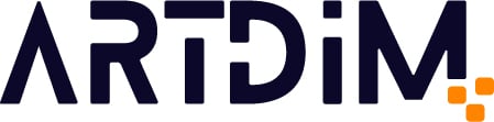 Bleu foncé orange logotype