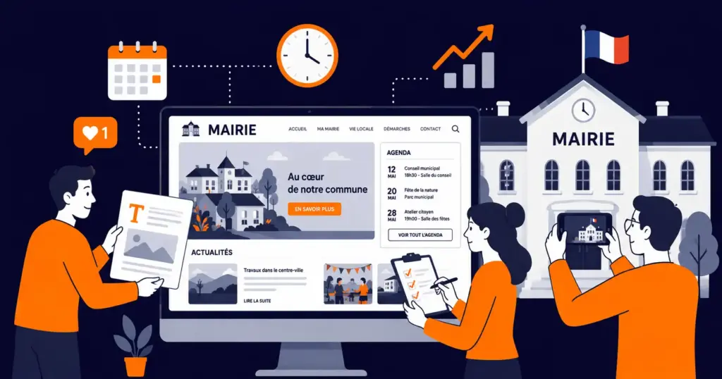 Illustration de l'animation éditoriale d'un site internet de collectivité territoriale