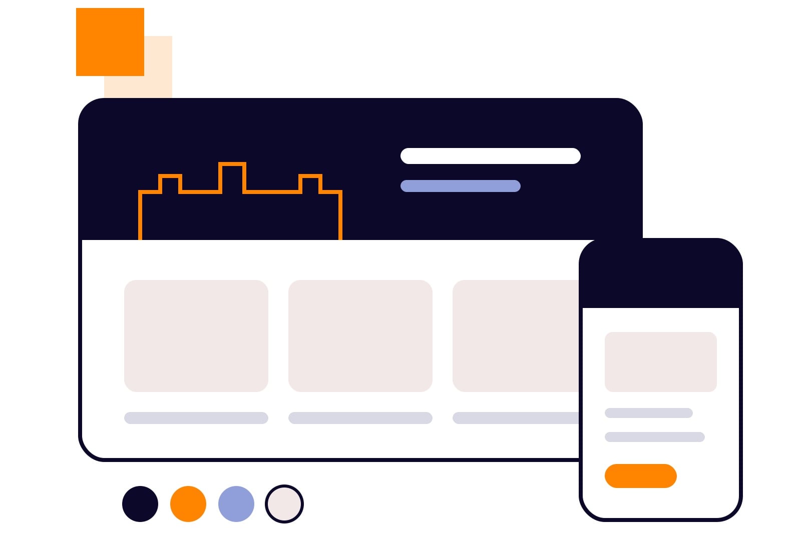 02-design-ux Illustration du design d’interface et de l’expérience utilisateur UX